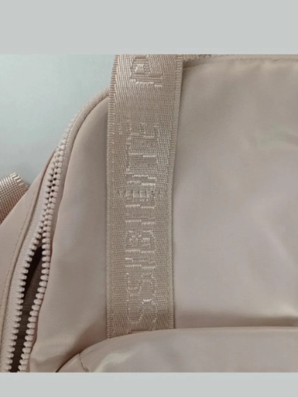 Divided H&M Beige Smiley Face Charm Top Handle Shoulder Straps Backpack Purse‎